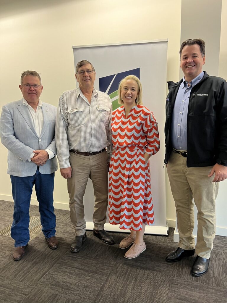 L to R: Federal Member of Parliament Colin Boyce MP, Mayor Nev Ferrier, AUKUS Forum Advisory Board Member Jasmin Diab and AUKUS Forum Founder Michael Sharpe